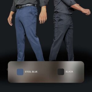New Premium Stretchable Export Quality Branded Formal Plant. ( 2 Piece Combo ) (Steel Blue+Black )